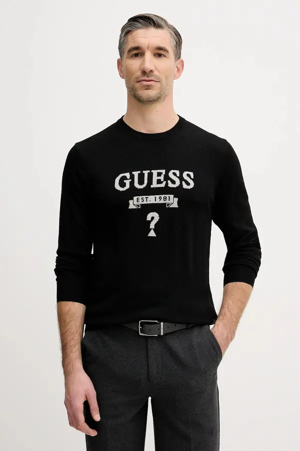 Guess Pulover s primesjo svile Guess HAMMOND