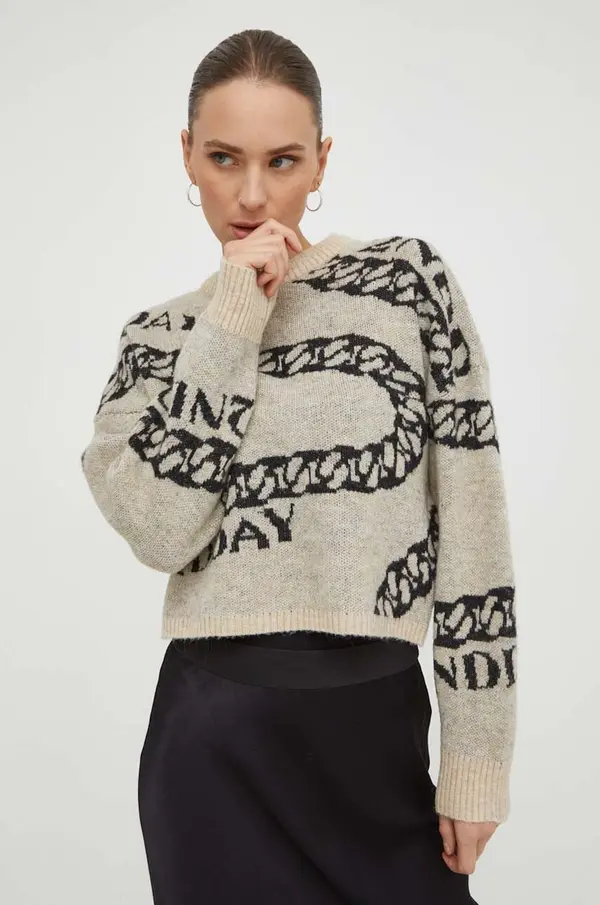 2NDDAY Pulover s primesjo volne 2NDDAY 2ND Chain TT - Soft Jacquard