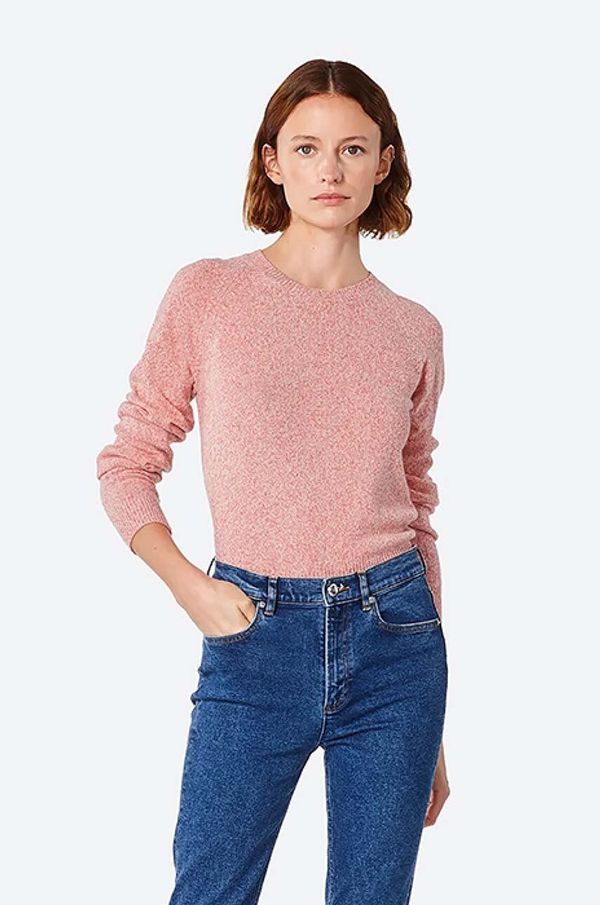 A.P.C. Pulover s primesjo volne A.P.C. Pull Axelle ženski, roza barva