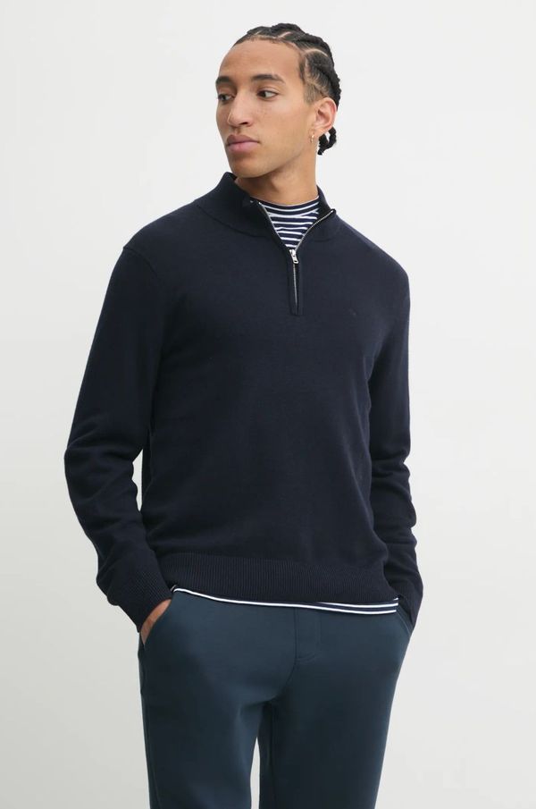 Abercrombie & Fitch Pulover s primesjo volne Abercrombie & Fitch moški, mornarsko modra barva, KI120-4180