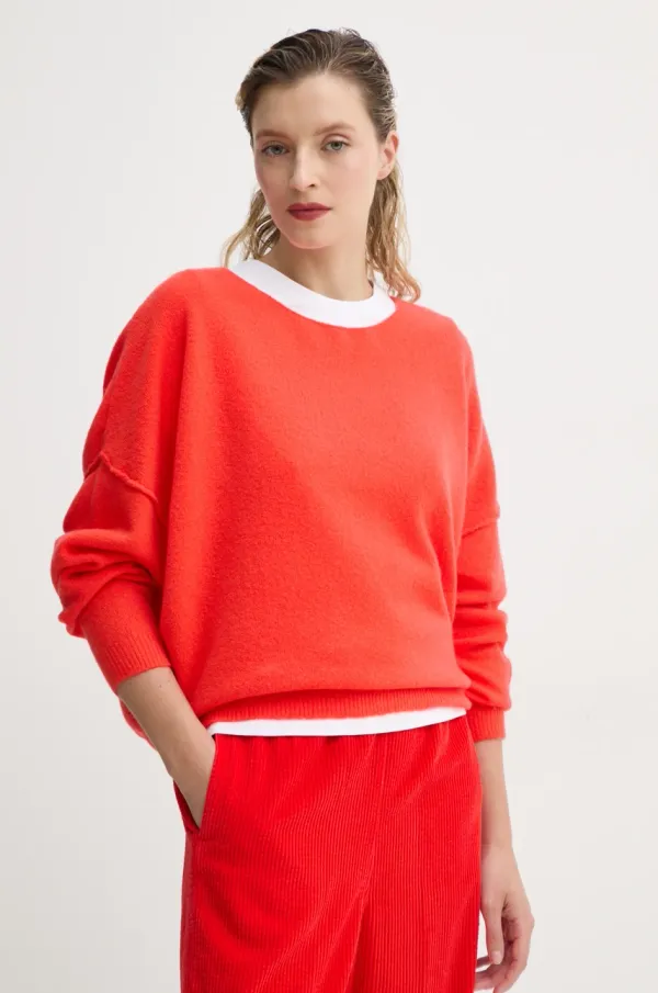 American Vintage Pulover s primesjo volne American Vintage ženski, rdeča barva, DAM225E25