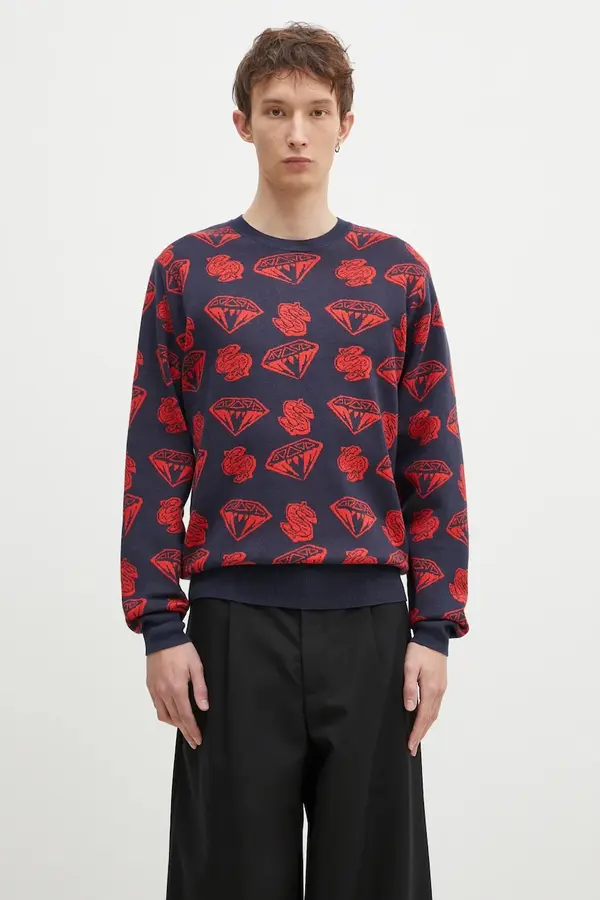 Billionaire Boys Club Pulover s primesjo volne Billionaire Boys Club Diamonds & Dollars Knitted Jumper