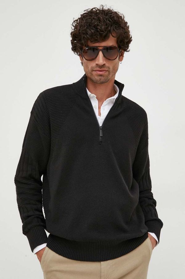 Calvin Klein Pulover s primesjo volne Calvin Klein moški, črna barva