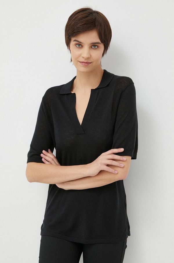 Calvin Klein Pulover s primesjo volne Calvin Klein ženski, črna barva