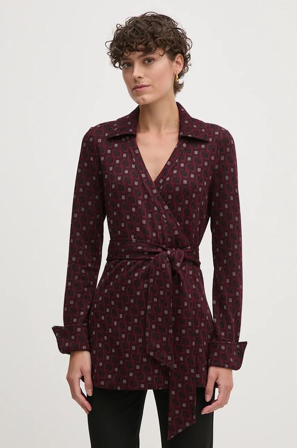 DIANE VON FURSTENBERG Pulover s primesjo volne DIANE VON FURSTENBERG vijolična barva, DVFBL3S016