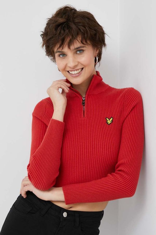 Lyle & Scott Pulover s primesjo volne Lyle & Scott ženski, rdeča barva