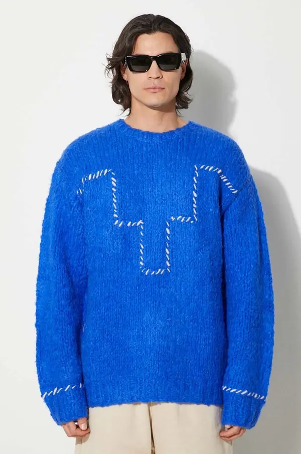 Marcelo Burlon Pulover s primesjo volne Marcelo Burlon Cross Block Knit Comfort Crew
