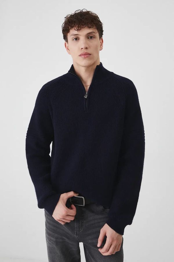 Medicine Pulover s primesjo volne Medicine moški, mornarsko modra barva