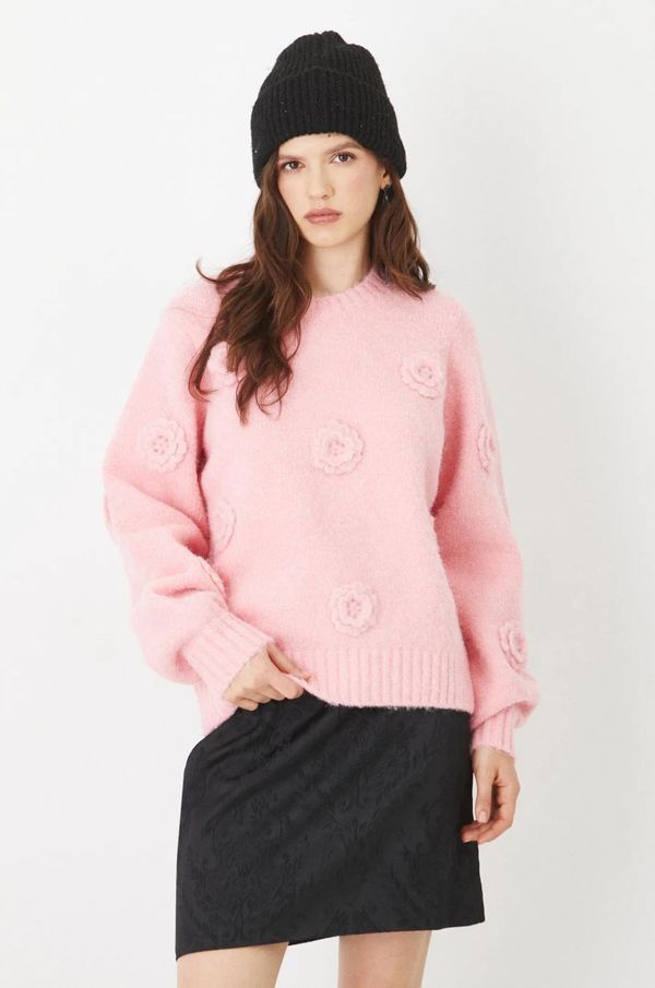 Medicine Pulover s primesjo volne Medicine ženski, roza barva