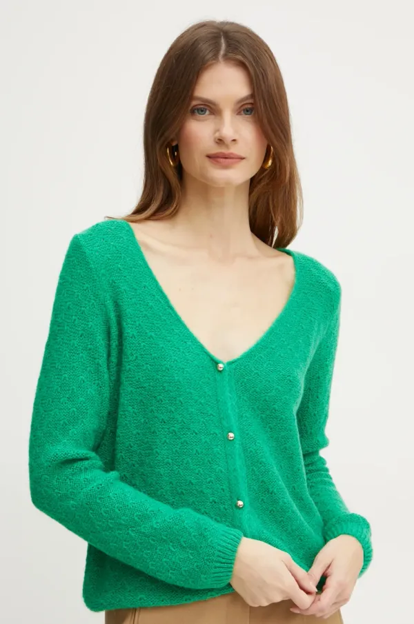 Morgan Pulover s primesjo volne Morgan MACARO ženski, zelena barva, MACARO