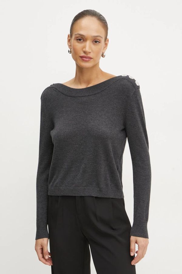 Morgan Pulover s primesjo volne Morgan MCHOU ženski, siva barva, MCHOU