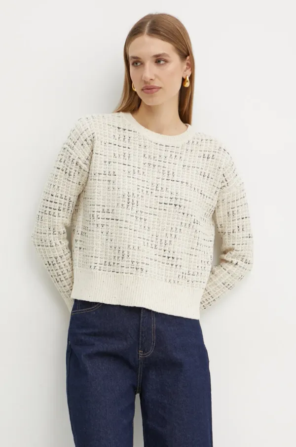 Morgan Pulover s primesjo volne Morgan MILLOT ženski, bež barva, MILLOT