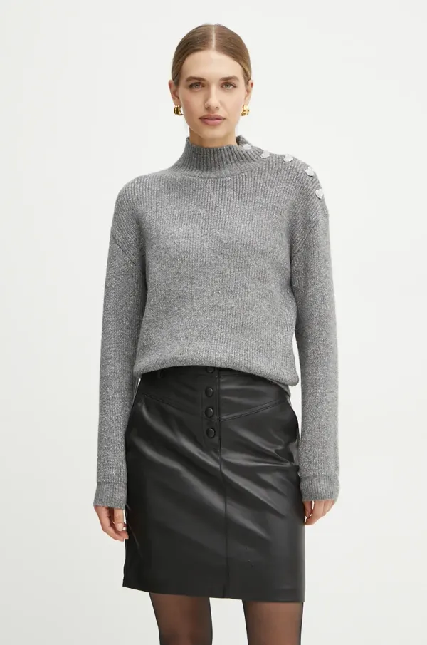 Morgan Pulover s primesjo volne Morgan MSTORI ženski, siva barva, MSTORI