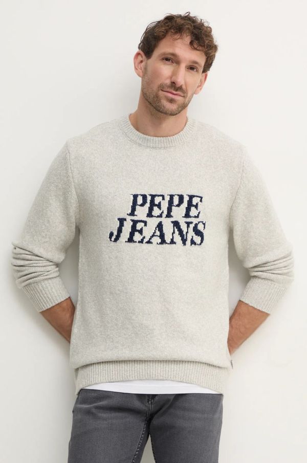 Pepe Jeans Pulover s primesjo volne Pepe Jeans LUKA moški, siva barva, PM702499