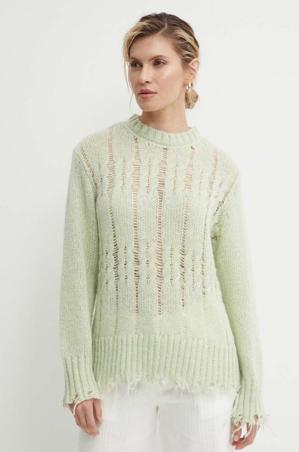 Resume Pulover s primesjo volne Résumé AnnoraRS Knit Pullover ženski, zelena barva, 20321113