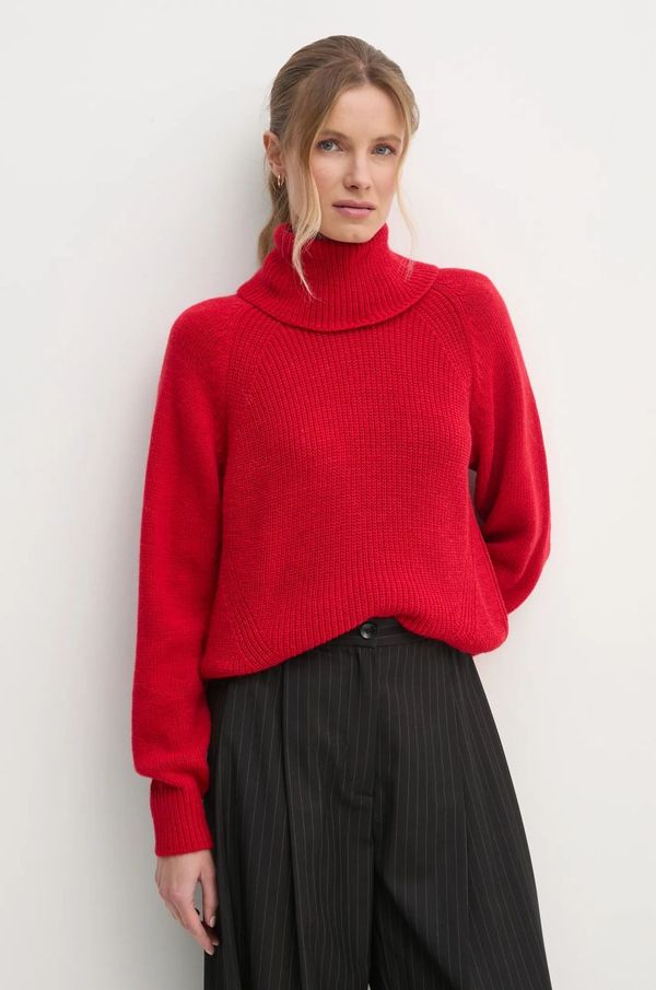 Sisley Pulover s primesjo volne Sisley ženski, rdeča barva, 1276M2022