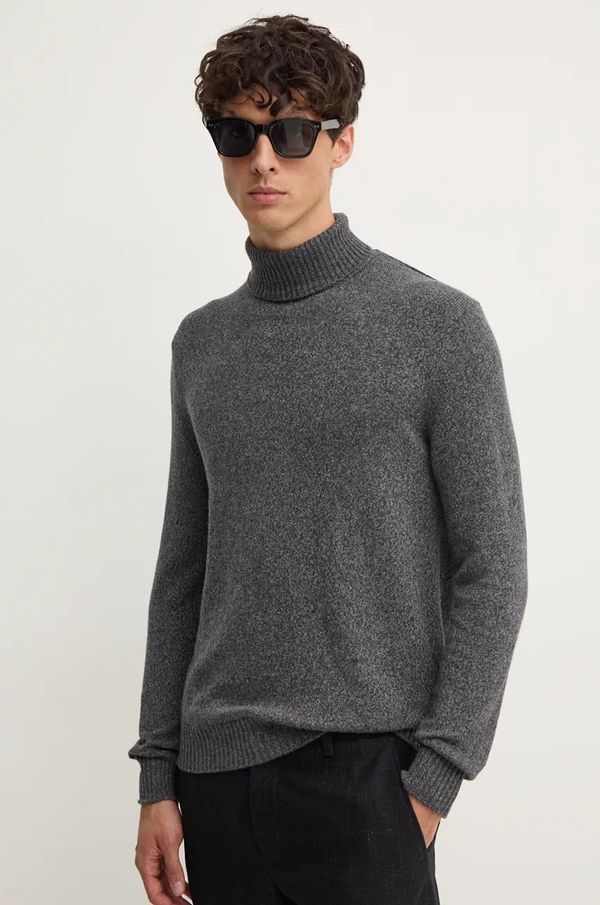 United Colors of Benetton Pulover s primesjo volne United Colors of Benetton moški, siva barva