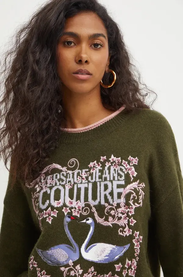 Versace Jeans Couture Pulover s primesjo volne Versace Jeans Couture