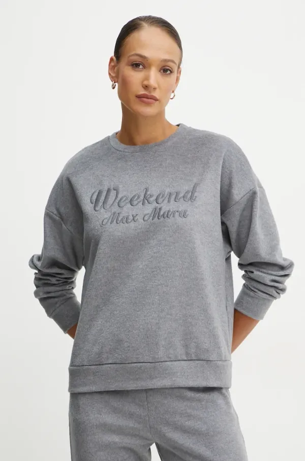 Weekend Max Mara Pulover s primesjo volne Weekend Max Mara siva barva, 2425926032600