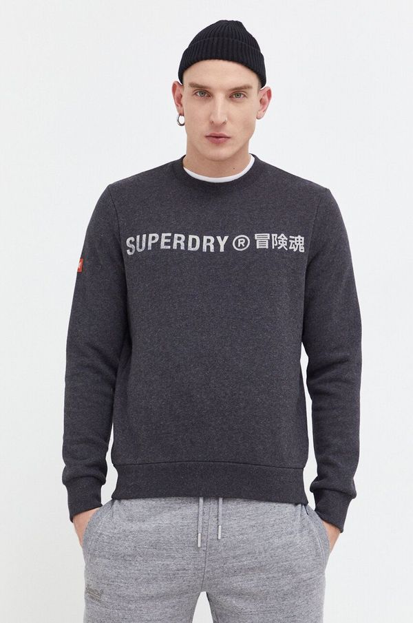 Superdry Pulover Superdry moška, siva barva