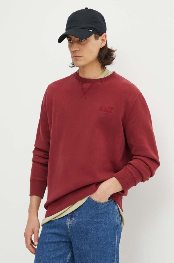 Superdry Pulover Superdry moški, bordo barva, M2013751A-TYP