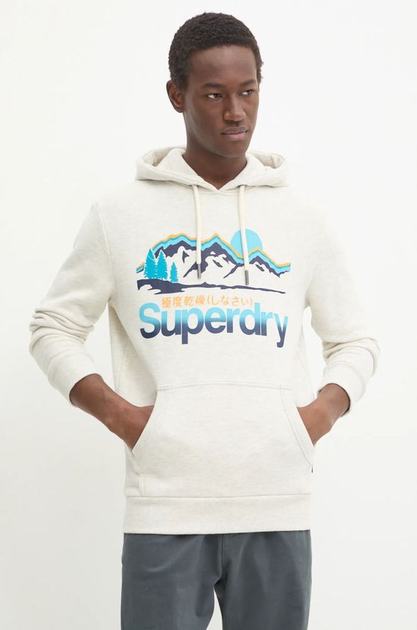 Superdry Pulover Superdry moški, siva barva, s kapuco, M2013708A-43D