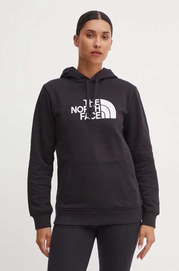 The North Face Pulover The North Face Drew Peak Pullover Hoodie ženski, črna barva, s kapuco, NF0A89EHJK31