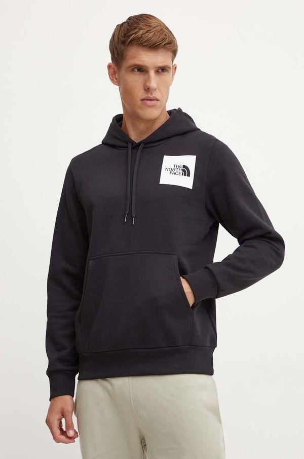 The North Face Pulover The North Face Fine Hoodie moški, črna barva, s kapuco, NF0A89EUJK31