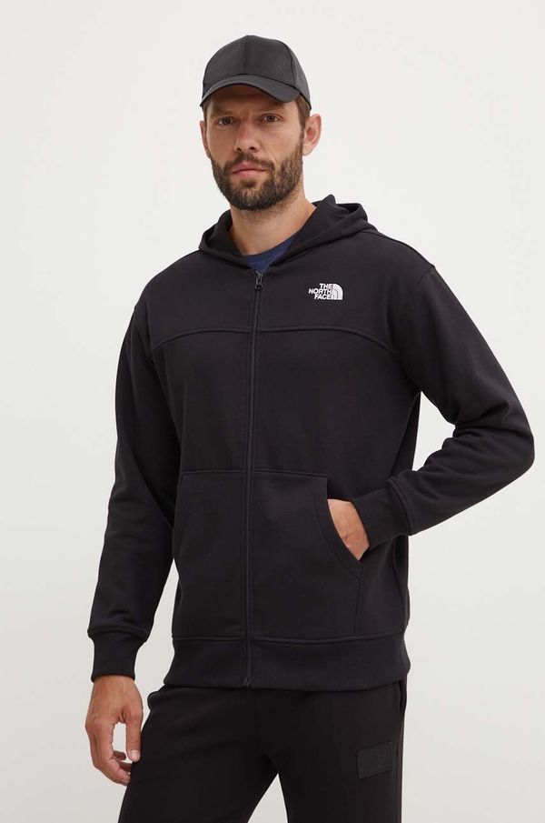 The North Face Pulover The North Face M Essential Fz Hoodie moški, črna barva, s kapuco, NF0A87FBJK31