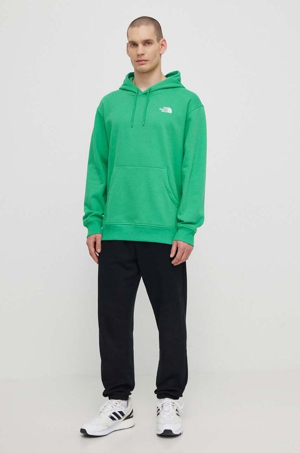 The North Face Pulover The North Face M Essential Hoodie moški, zelena barva, s kapuco, NF0A7ZJ9PO81