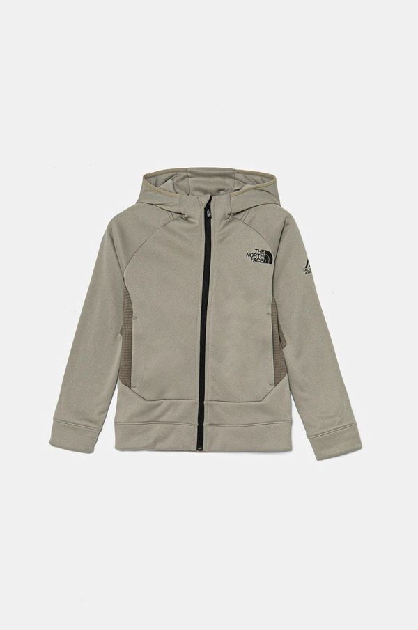 The North Face Pulover The North Face MOUNTAIN ATHLETICS FULL ZIP HOODIE siva barva, s kapuco, NF0A89HZ1I21