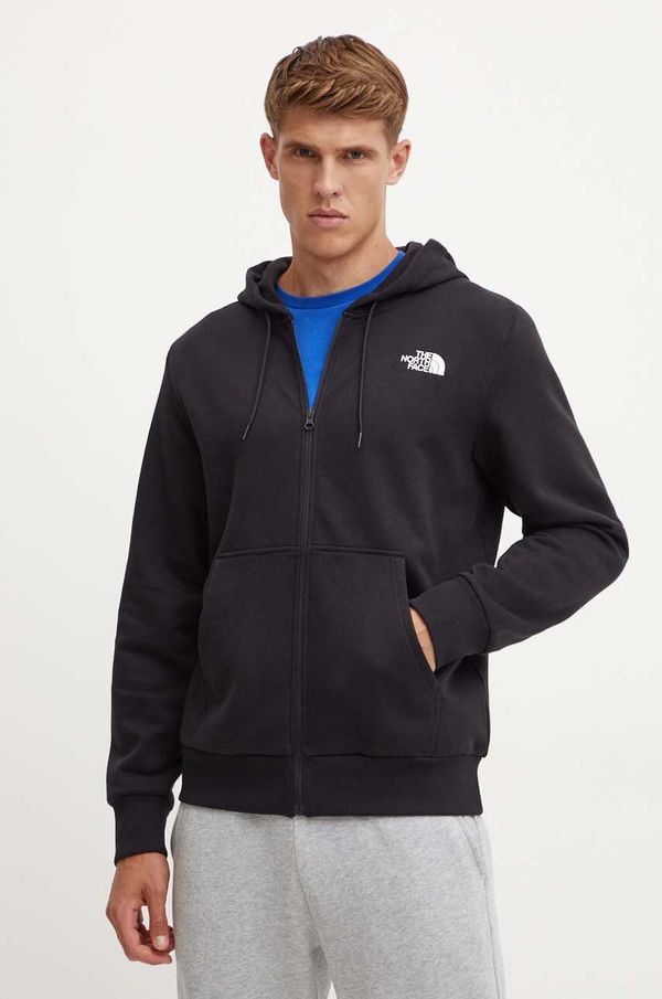 The North Face Pulover The North Face Simple Dome Full Zip Hoodie moški, črna barva, s kapuco, NF0A89FDJK31