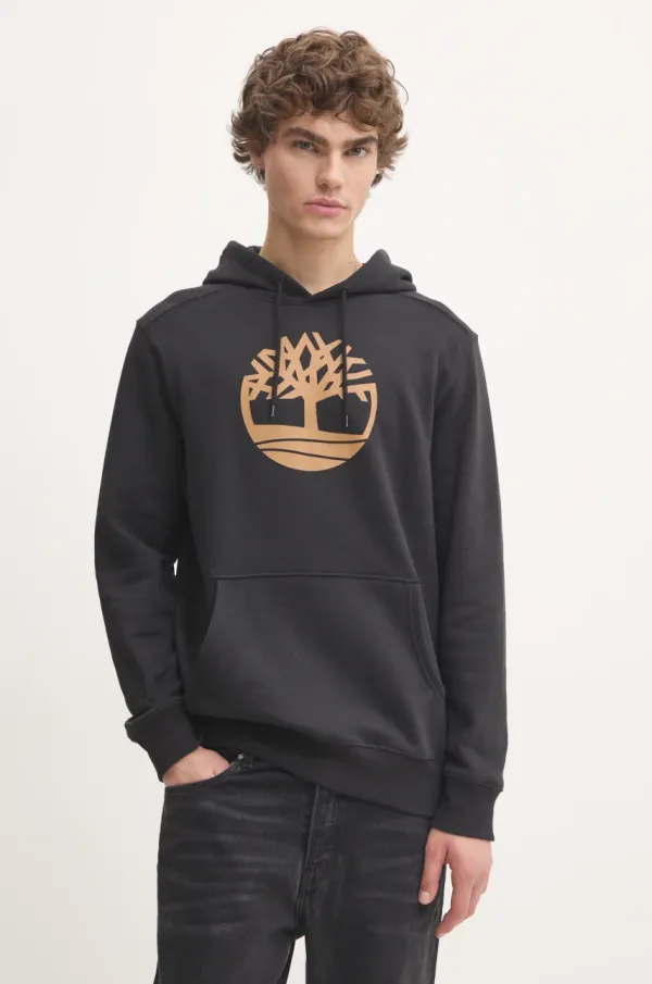 Timberland Pulover Timberland moški, črna barva, s kapuco, TB0A2BJHP561