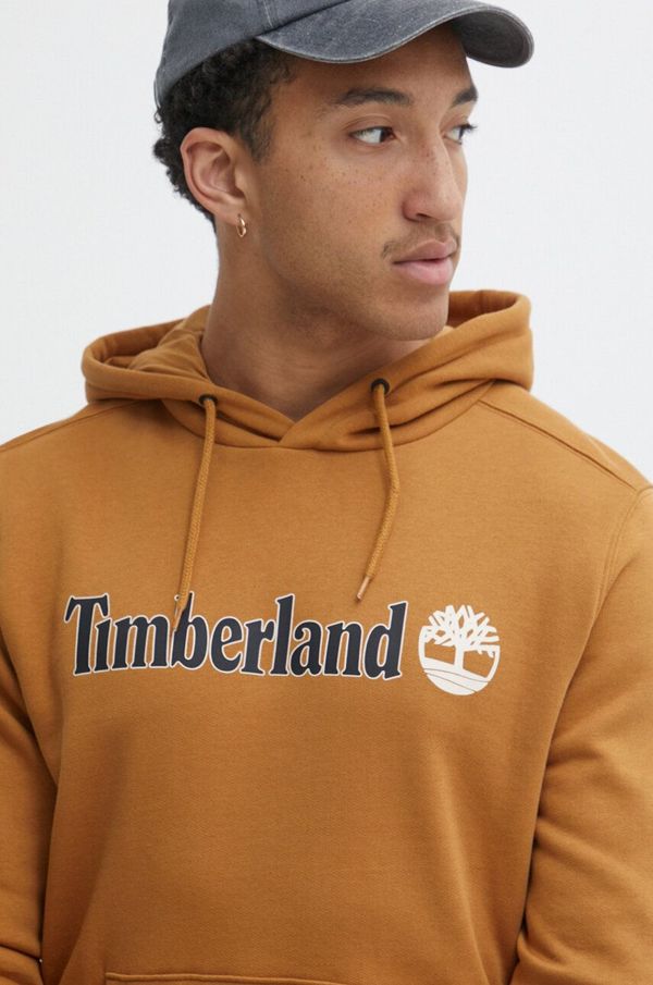 Timberland Pulover Timberland moški, rjava barva, s kapuco, TB0A5UKKP471