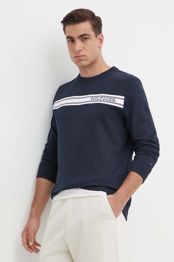 Tommy Hilfiger Pulover Tommy Hilfiger moška, mornarsko modra barva