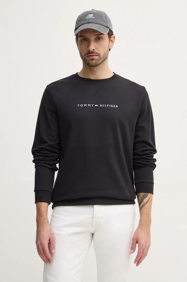 Tommy Hilfiger Pulover Tommy Hilfiger moški, črna barva, UM0UM03346