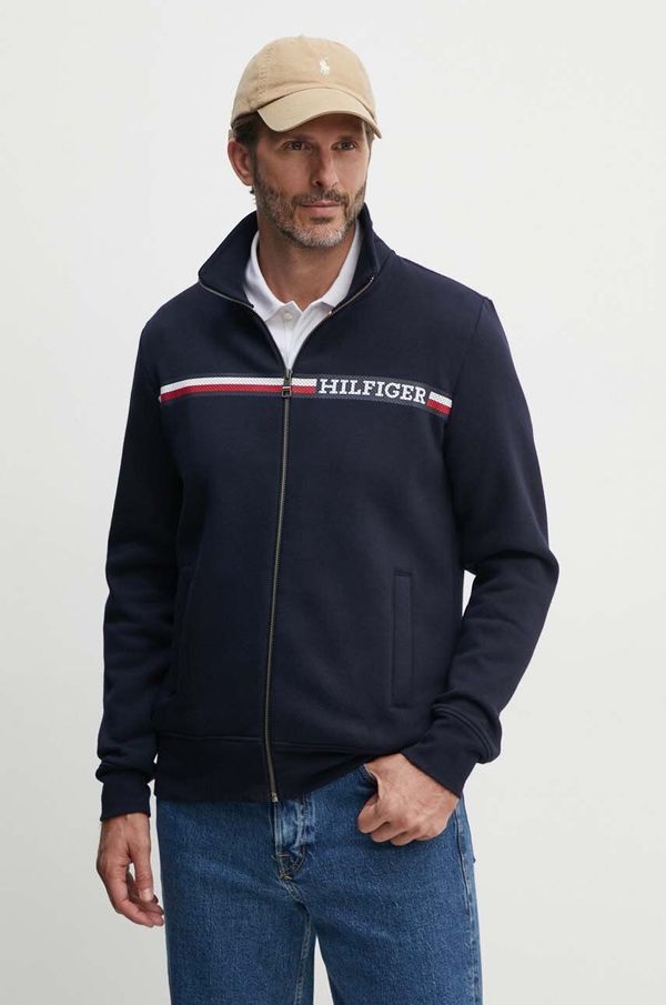 Tommy Hilfiger Pulover Tommy Hilfiger moški, mornarsko modra barva, MW0MW36736