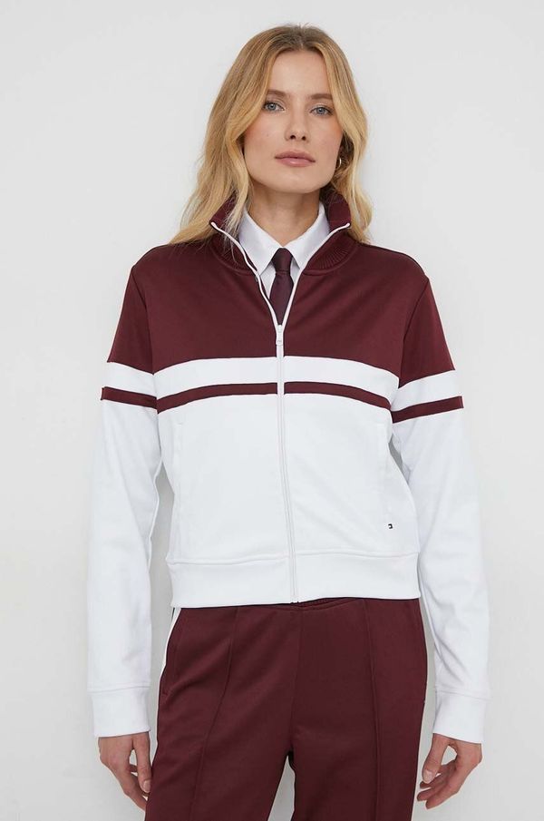 Tommy Hilfiger Pulover Tommy Hilfiger ženska, bordo barva