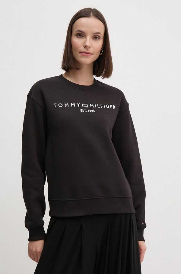 Tommy Hilfiger Pulover Tommy Hilfiger ženska, črna barva