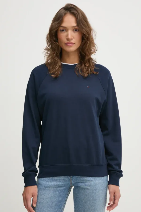 Tommy Hilfiger Pulover Tommy Hilfiger ženski, mornarsko modra barva, UW0UW05771