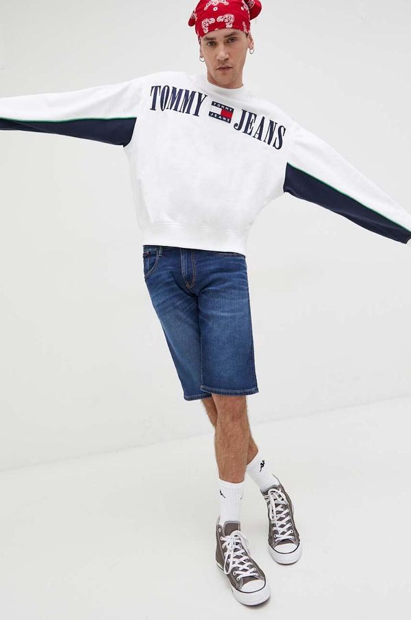 Tommy Jeans Pulover Tommy Jeans moška, bela barva