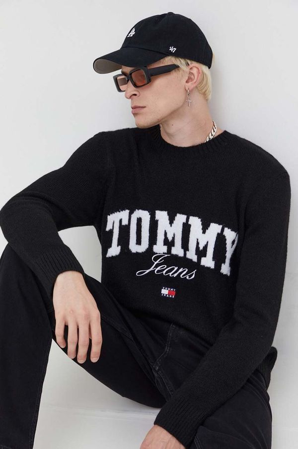 Tommy Jeans Pulover Tommy Jeans moški, črna barva
