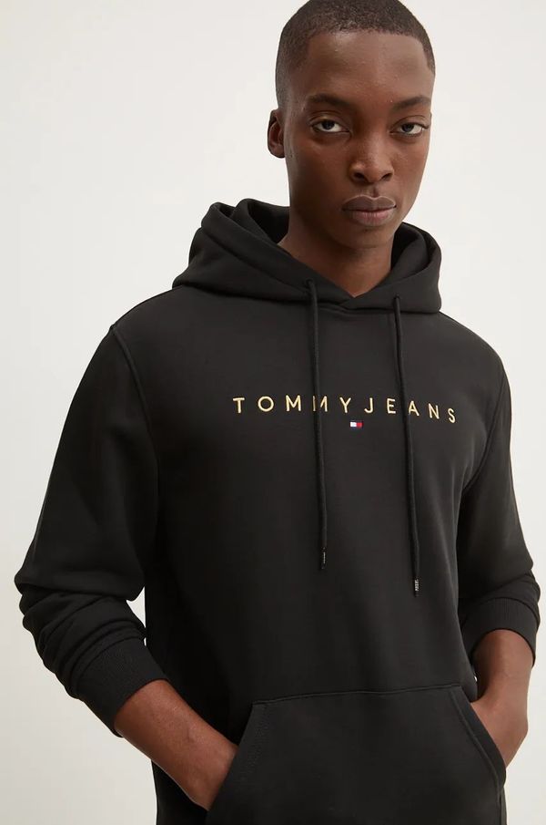 Tommy Jeans Pulover Tommy Jeans moški, črna barva, s kapuco, DM0DM20503