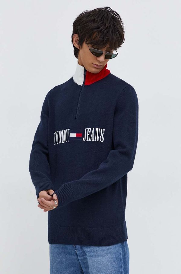 Tommy Jeans Pulover Tommy Jeans moški, mornarsko modra barva