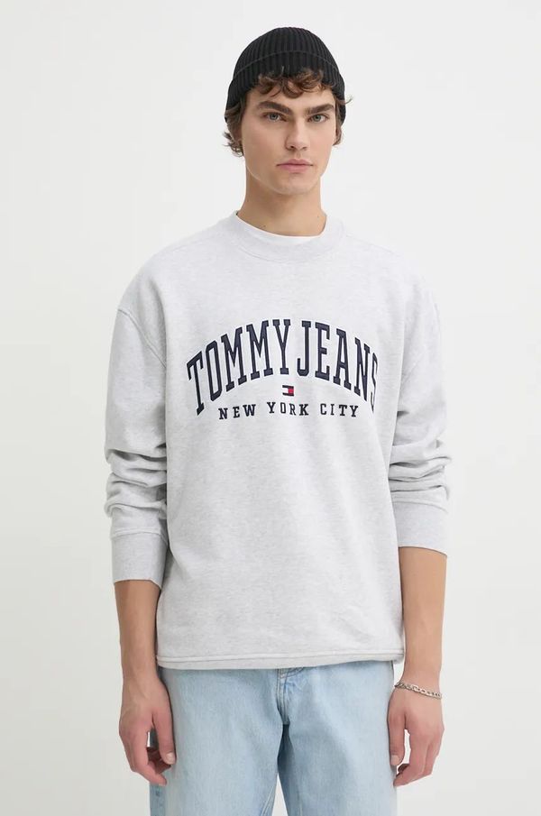 Tommy Jeans Pulover Tommy Jeans moški, siva barva, DM0DM19757