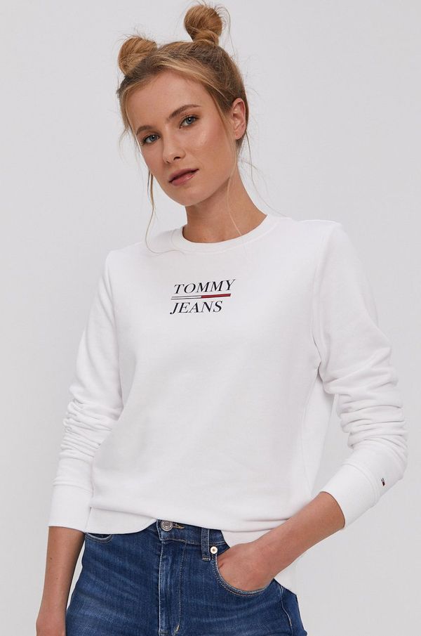 Tommy Jeans Pulover Tommy Jeans ženska, bela barva