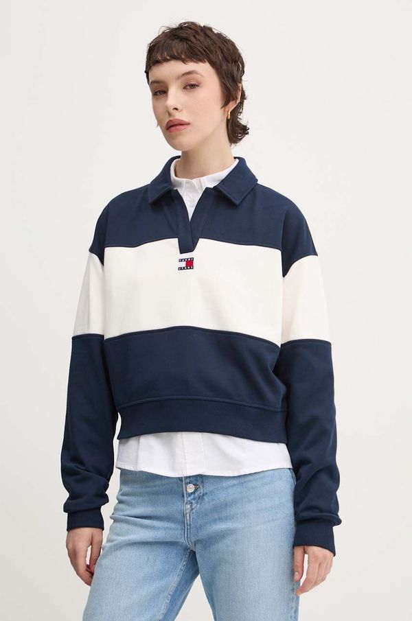 Tommy Jeans Pulover Tommy Jeans ženski, mornarsko modra barva, DW0DW18705