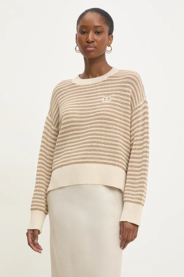 Twinset Pulover Twinset ženski, bež barva, 251TP3321