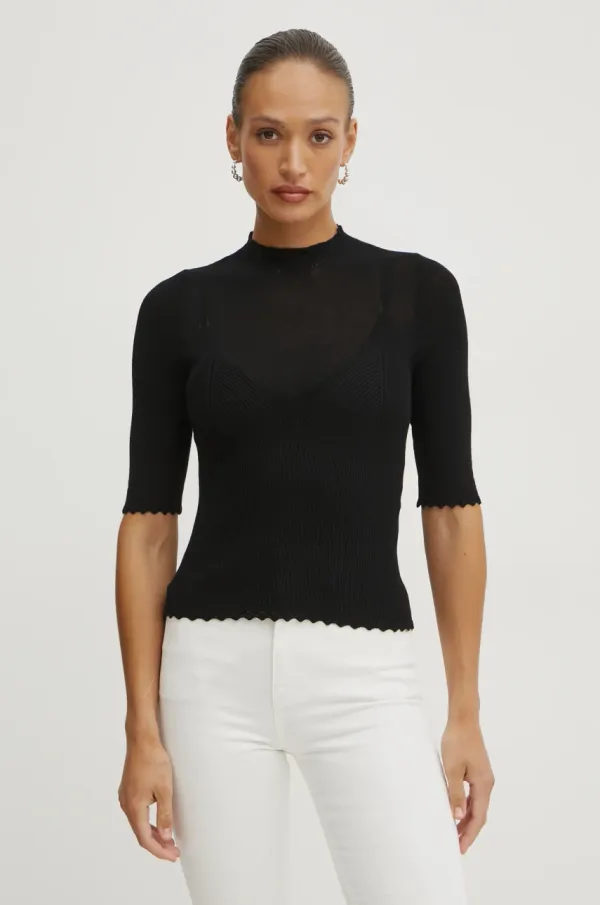 Twinset Pulover Twinset ženski, črna barva, 251TP3011