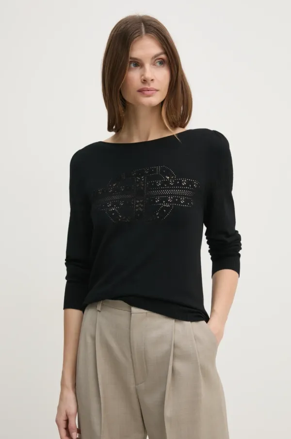 Twinset Pulover Twinset ženski, črna barva, 251TP3432